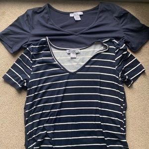 Emma’s expressions maternity shirt 2 pack